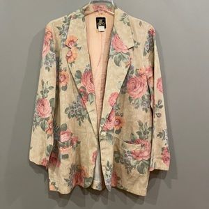 Floral oversized blazer